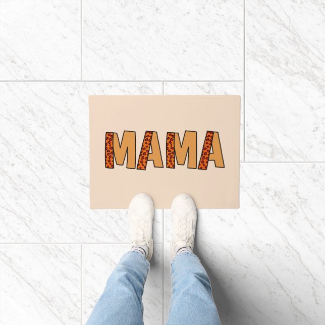 Cheetah Print Leopard Mom Doormat (Indoor)