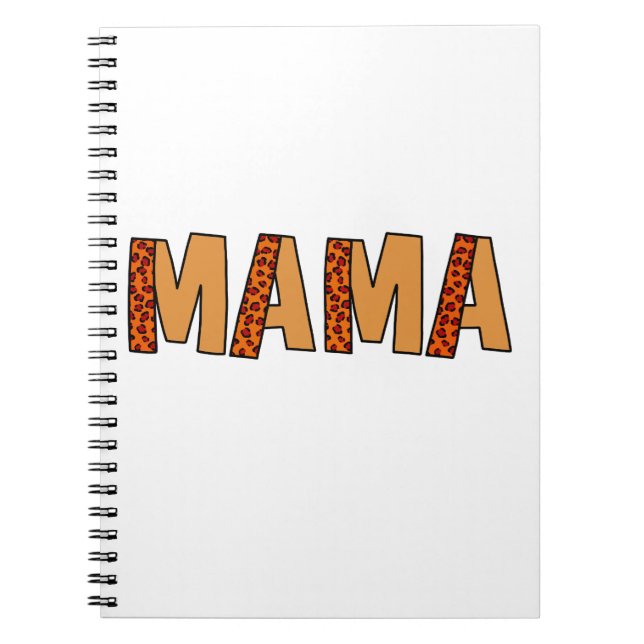 Cheetah Print Leopard Mom Notebook (Front)