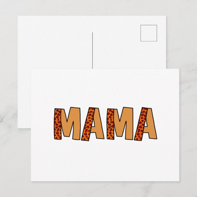 Cheetah Print Leopard Mom Postcard (Front/Back)