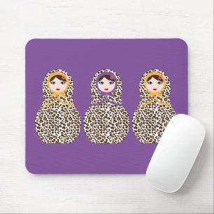 Cheetah Print Matryoshka Mousepad