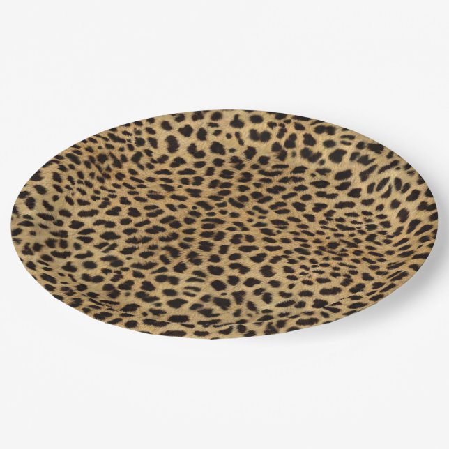 Cheetah Print Paper Plate (Angled)