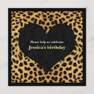 Cheetah Print Party Invitation