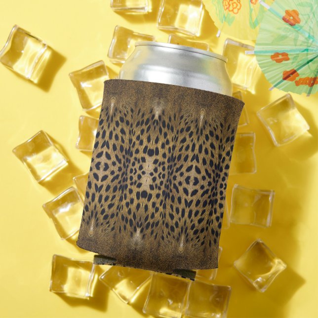 Cheetah Print Pattern Can Cooler (In Situ Summer)