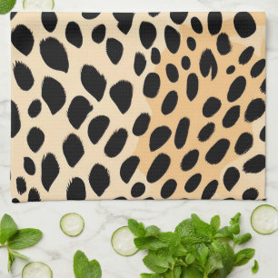 Cheetah Print Pattern Kitchen Towel