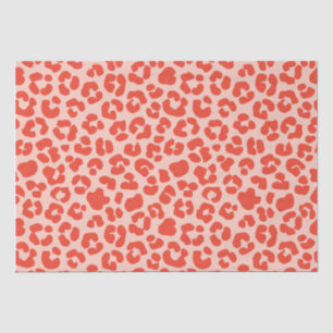 Cheetah Print Pattern Red  Tissue Paper