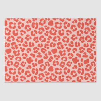 Cheetah Print Pattern Red  Tissue Paper