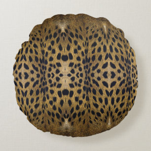 Cheetah Print Pattern Round Pillow