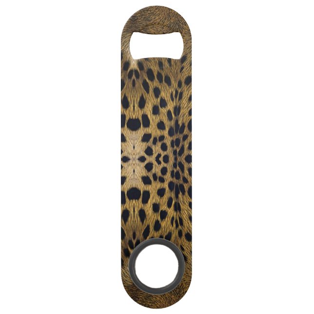 Cheetah Print Pattern Speed Bottle Opener (Front)