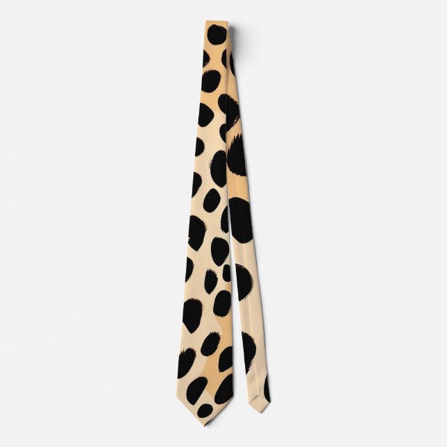 Cheetah Print Pattern Tie (Front)