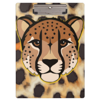 Cheetah Print Power Clipboard