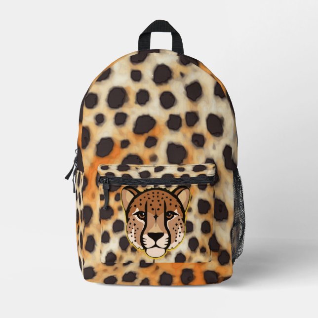Cheetah Print Power Printed Backpack (Front)