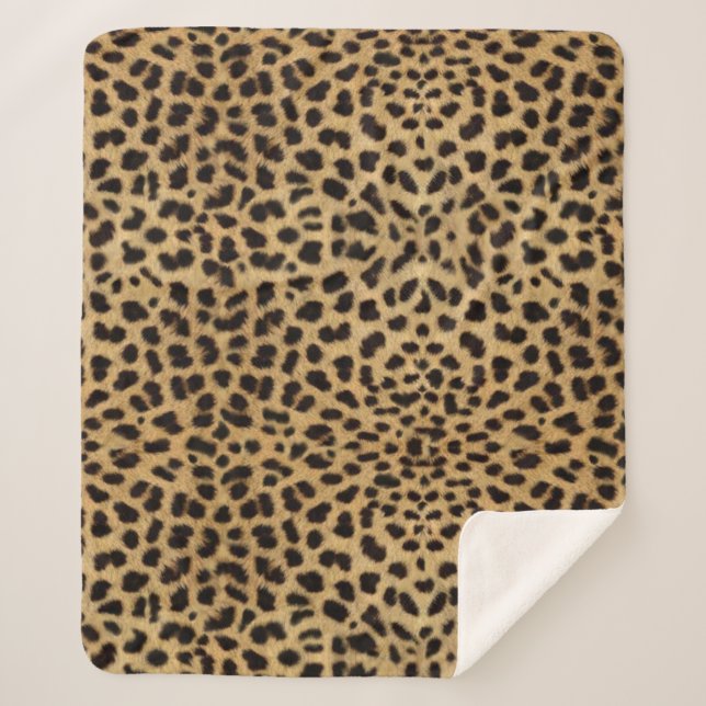 Cheetah Print Sherpa Blanket (Front)