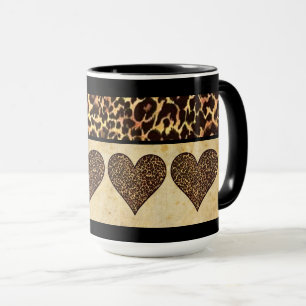 Cheetah Print with Hearts Mug