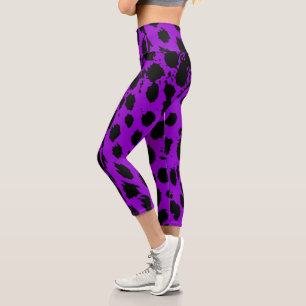 Cheetah Purple Capri Leggings