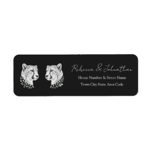 Cheetah Return Address Elegant Wildlife Style