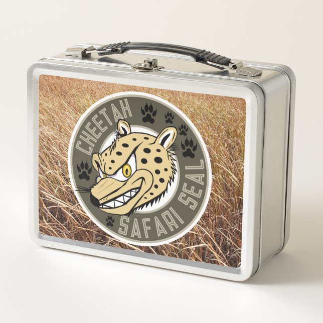 Cheetah Safari Seal Wildcat Lunchbox (Front)