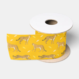 Cheetah  satin ribbon