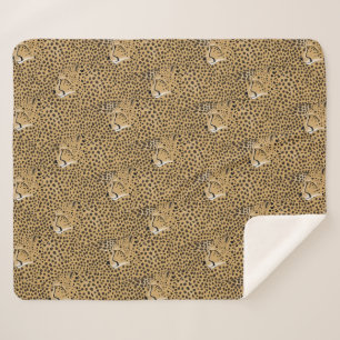 Cheetah sherpa blanket