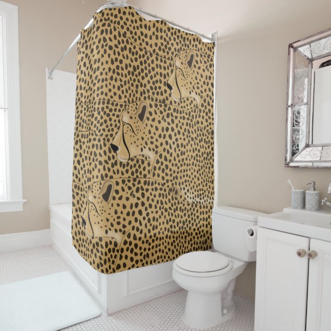 Cheetah Shower Curtain (In Situ)