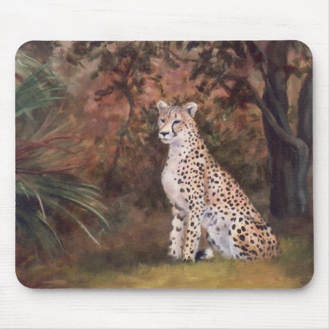 Cheetah Sitting Proud Mousepad (Front)