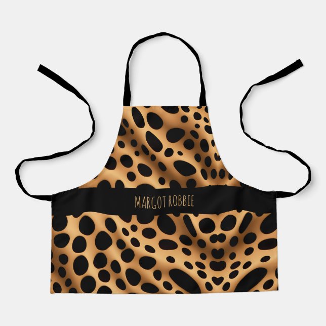 Cheetah skin Abstract Geometric Pattern Apron (Front)