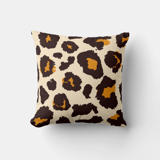 Cheetah Skin, Animal Print Texture. Throw Pillow (Front)