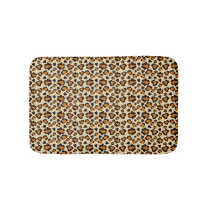 Cheetah skin pattern bath mat