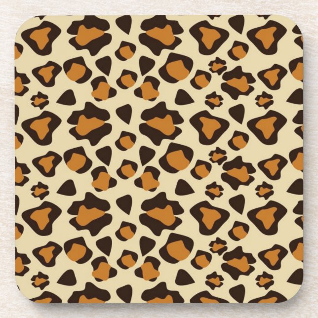 Cheetah skin pattern coaster (Front)