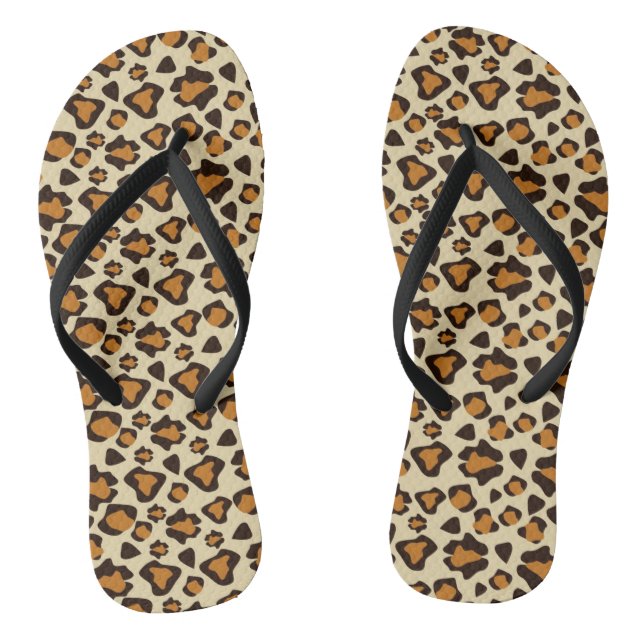 Cheetah skin pattern flip flops (Footbed)