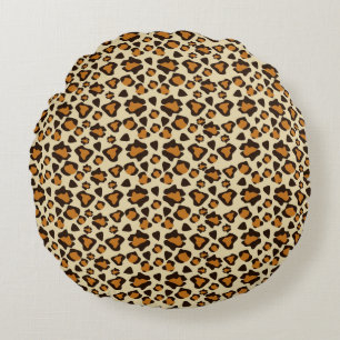 Cheetah skin pattern round pillow