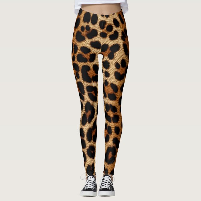 Cheetah Skin Print Leggings (Front)