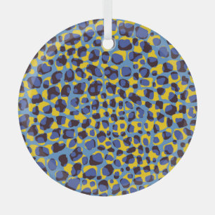 Cheetah skin texture, seamless animal print. glass ornament