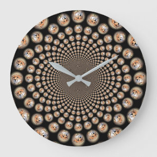 Cheetah Spin Spectacle – Feline Frenzy: Colourful Large Clock