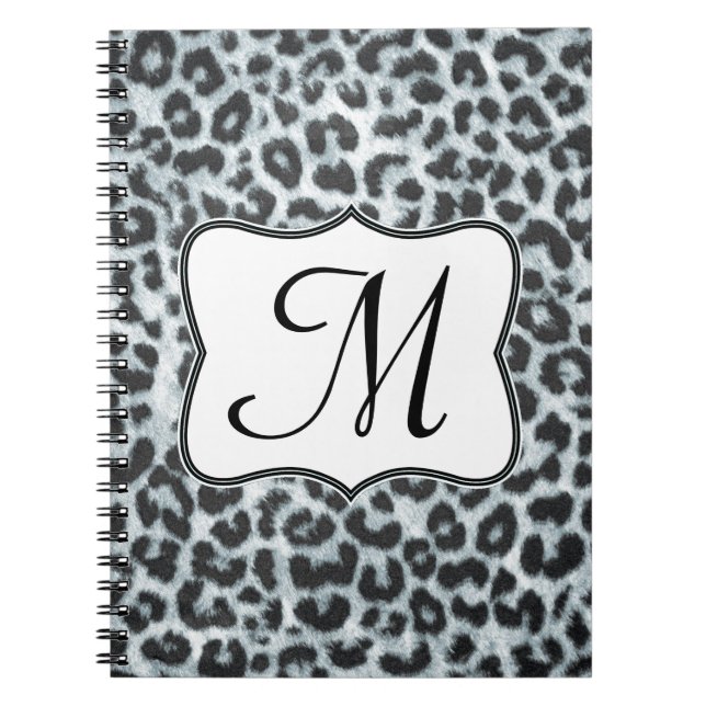 Cheetah Spot Animal Monogramme Note initiale Livre (Devant)