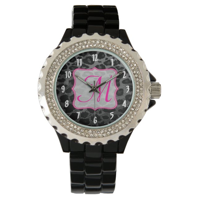 Cheetah Spot Animal Print Wild Cat Safari Watch (Front)