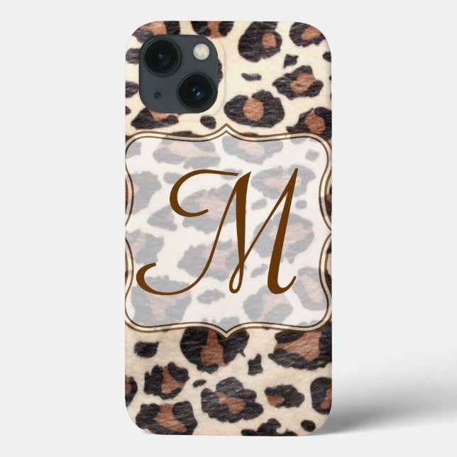 Cheetah Spot Animal Print Wild Monogram IPAD Case (Back)