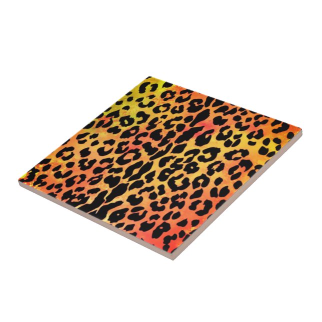 Cheetah Spots Ceramic Tile - Art Painting (Side)