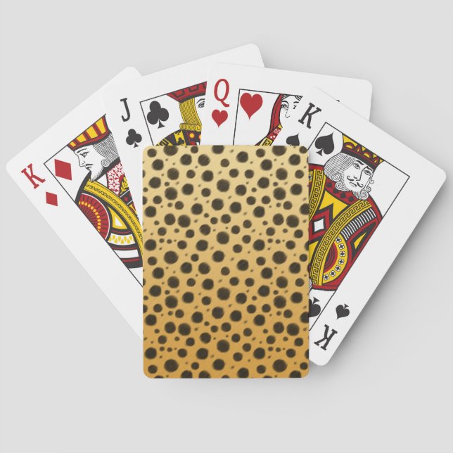 Cheetah Spots Exotic African Animal Print Playing Cards (Back)