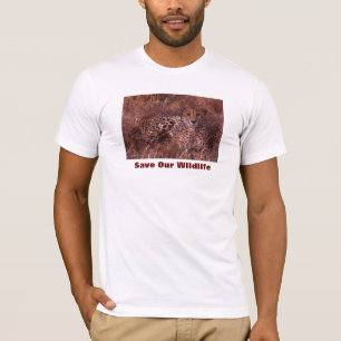 Cheetah Stare Save Our Wildlife T-Shirt