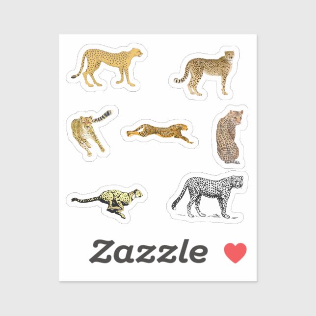 Cheetah Stickers (Sheet)