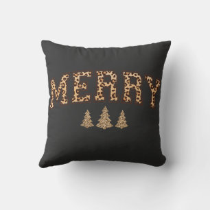 Cheetah Styled Christmas Pillow