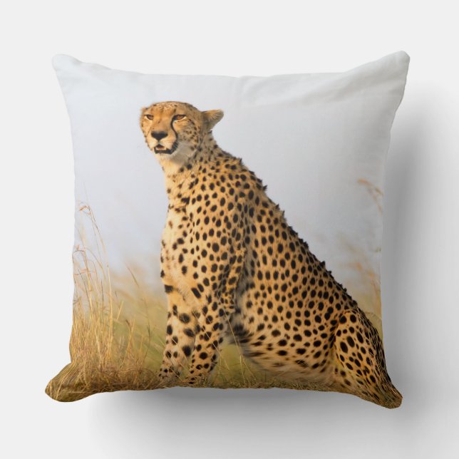 Cheetah Throw Pillow (Front)