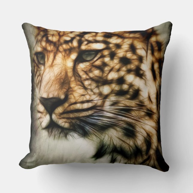 Cheetah Throw Pillow (Front)