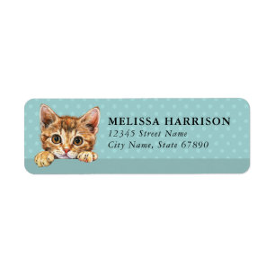 Cheetoh Cat Return Address Labels