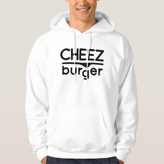 Cheezburger Logo (black) Hoodie (Front)