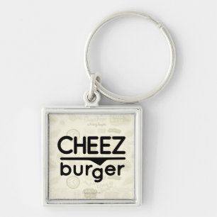 Cheezburger Logo (black) Keychain