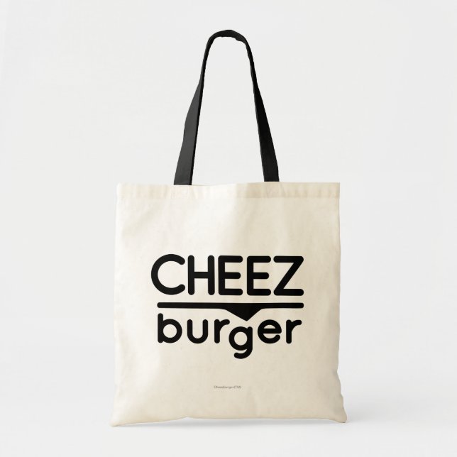 Cheezburger Logo (black) Tote Bag (Front)