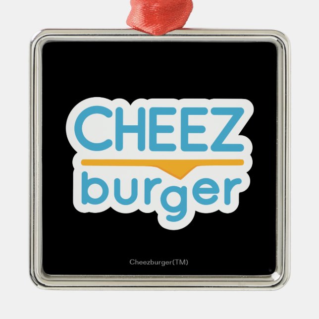 Cheezburger Logo (colour) Metal Ornament (Front)