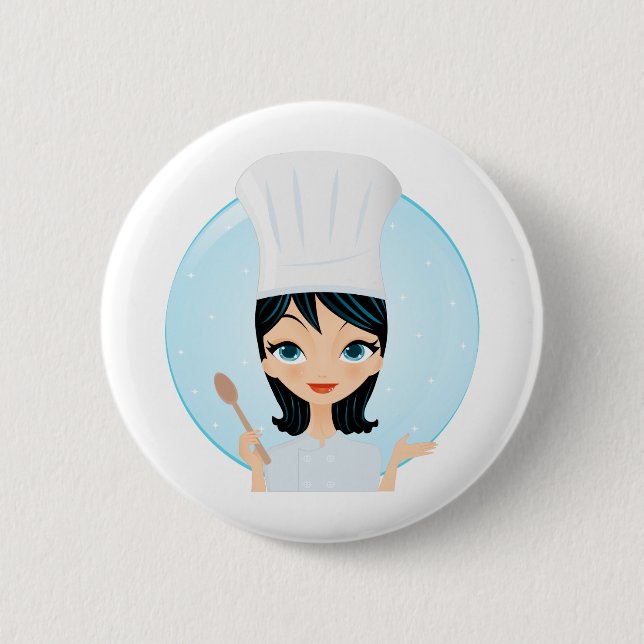 Chef 2 Inch Round Button (Front)