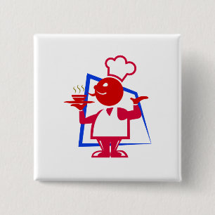 Chef 2 Inch Square Button